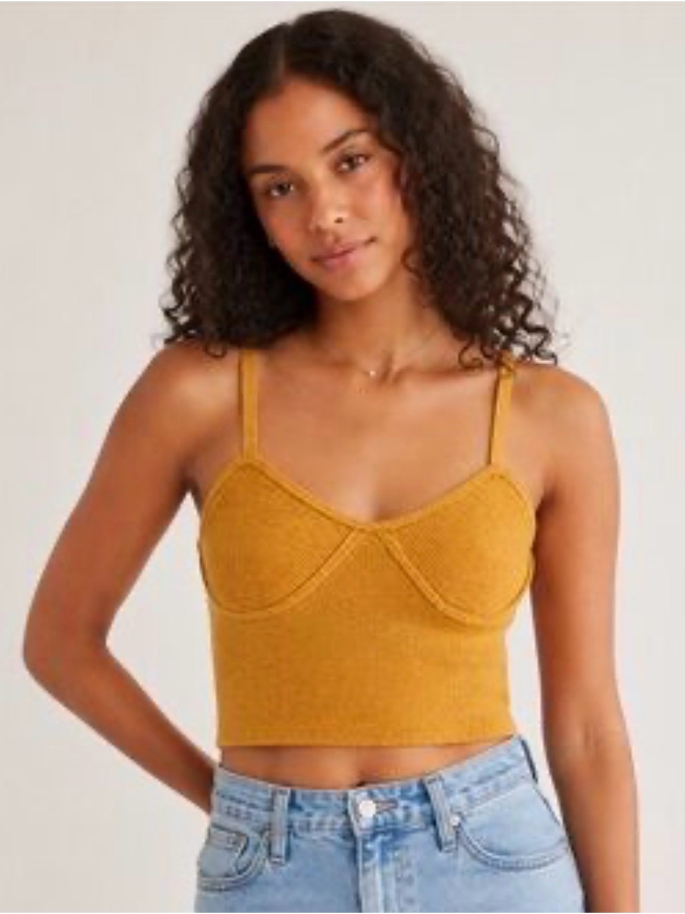 Madewell Corset Detail Cropped Sweater Tank XL